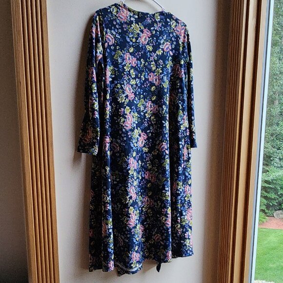 LuLaRoe Floral Long Open Cardigan Jersey Size Small - Picture 11 of 14